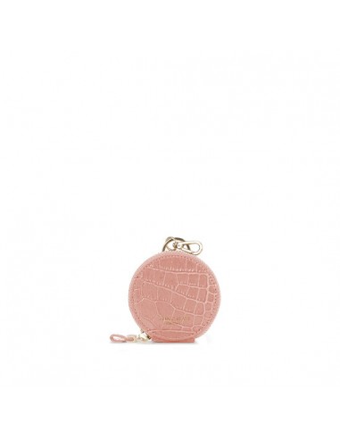 TB Coin Case Croco - Nude Pink pas chere