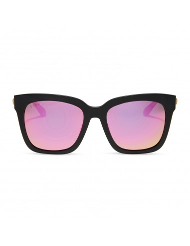 BELLA - MATTE BLACK + PINK MIRROR + POLARIZED SUNGLASSES des créatures d'habitude