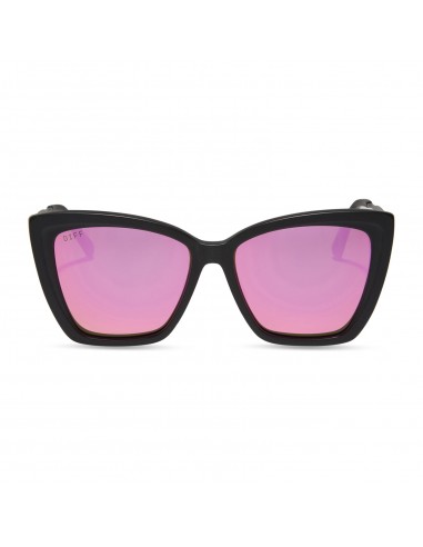 BECKY II - MATTE BLACK + PINK MIRROR POLARIZED SUNGLASSES acheter