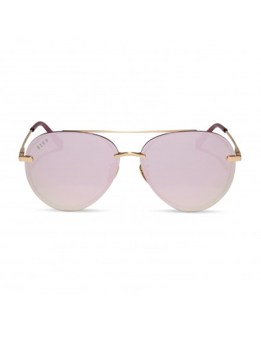 LENOX - BRUSHED GOLD + CHERRY BLOSSOM MIRROR SUNGLASSES les ctes