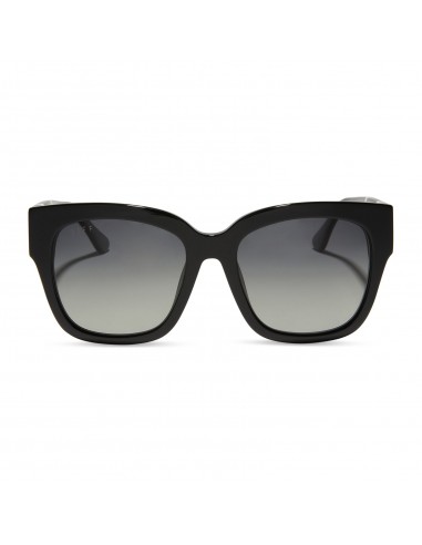 BELLA II - BLACK W/ COLORBLOCK TEMPLES + GREY GRADIENT POLARIZED SUNGLASSES en stock