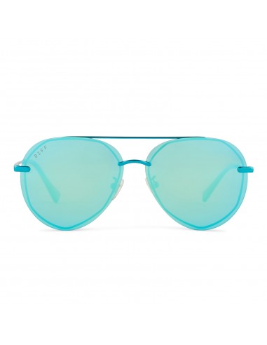 LENOX - TURQUOISE METALLIC + TEAL MIRROR + POLARIZED SUNGLASSES ou a consommer sur place