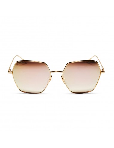 HARLOWE - GOLD + TAUPE FLASH SUNGLASSES soldes