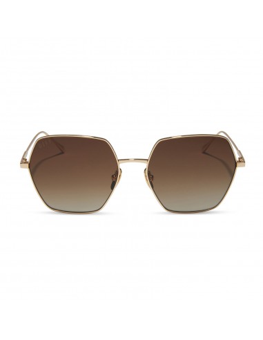 HARLOWE - GOLD + BROWN GRADIENT + POLARIZED SUNGLASSES de technologie