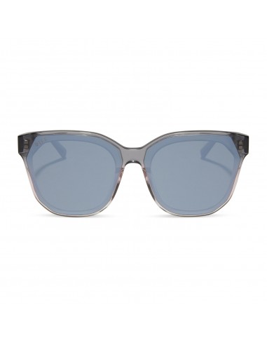 GIA - SMOKE ROSE CRYSTAL OMBRE + SILVER FLASH SUNGLASSES de la marque