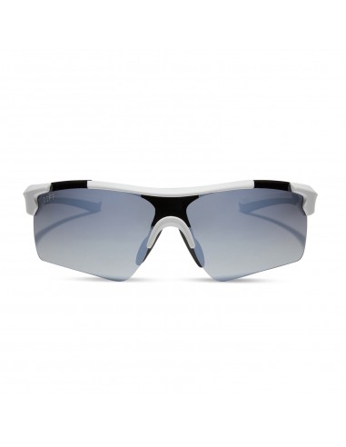 BLITZ - MATTE WHITE + GREY GRADIENT W/ SILVER FLASH + POLARIZED SUNGLASSES pas cher chine