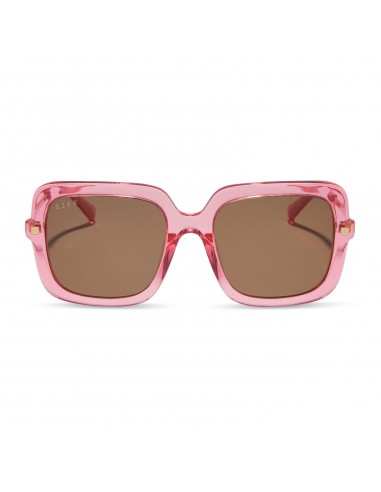 SANDRA - CANDY PINK CRYSTAL + BROWN SUNGLASSES pas cher chine