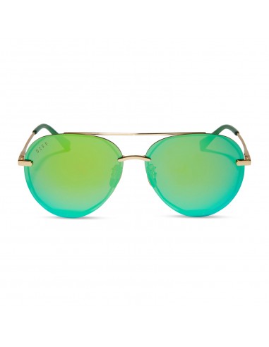 LENOX - GOLD + GREEN MIRROR SUNGLASSES paiement sécurisé