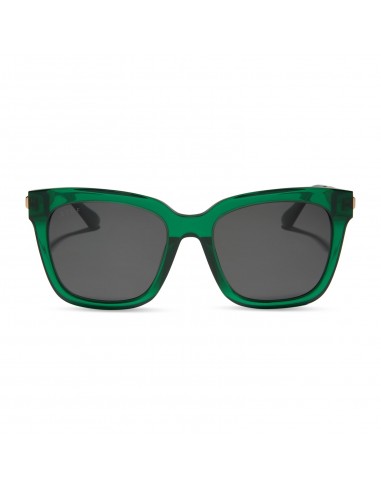 BELLA - PALM GREEN CRYSTAL + GREY + POLARIZED SUNGLASSES en linge